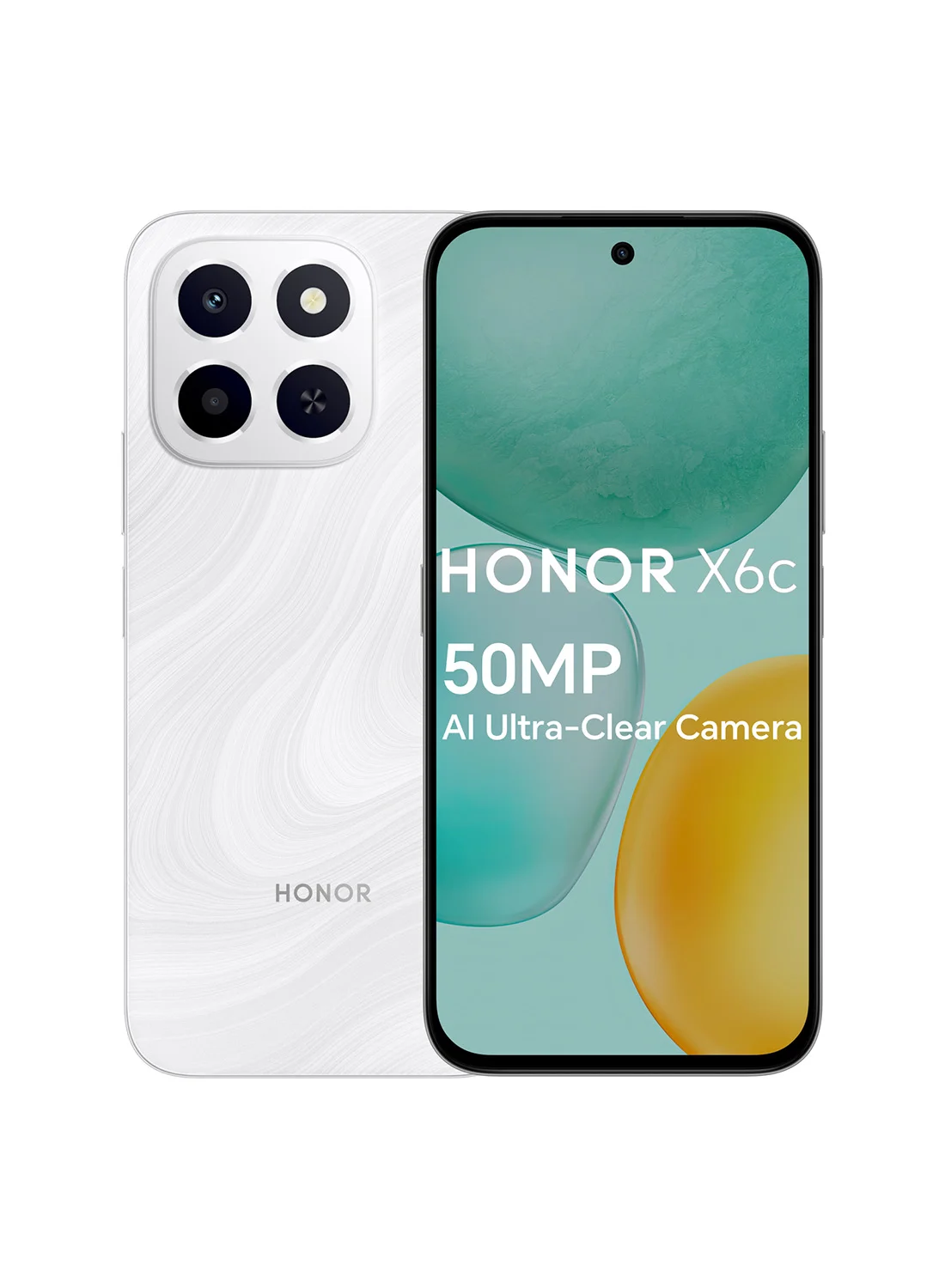 Smartphone X6c Dual SIM 4G 256GB 6GB RAM Moonlight White (6.61 inch Display, Middle East Version) dzwkp