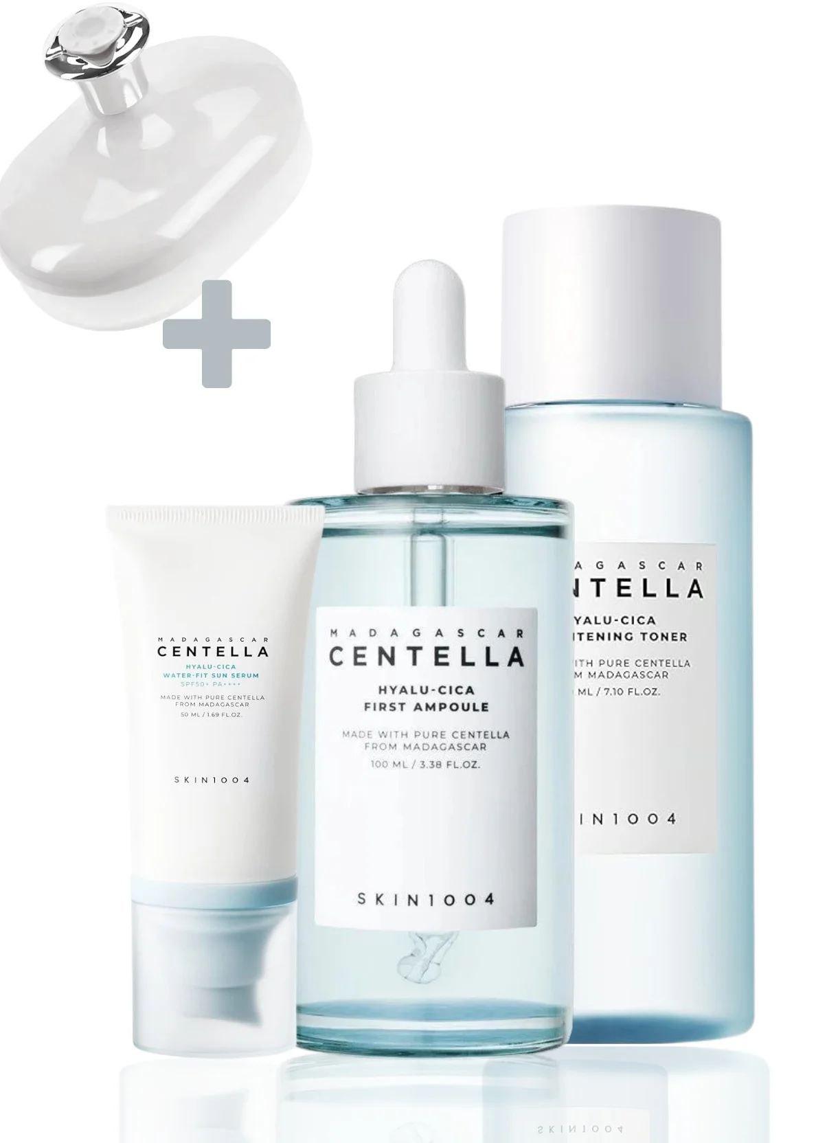 SKIN1004 Madagascar Centella Hyalu-Cica Skincare Trio Set (Sun Serum, Brightening Toner, Rejuvenating Ampoule, 360mL) 4dimy