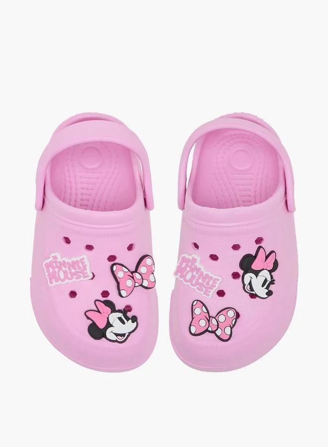 Cartoon Character Applique Clogs Lightweight Comfortable Slip-on Shoes for Kids (Pink, 20 cm) r9nzw