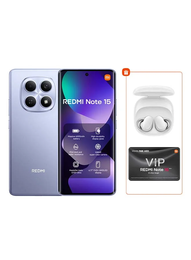 Premium Dual SIM 4G Smartphone 8GB RAM 256GB Storage Mist Purple (6.77-inch Display, 6000mAh Battery) - Global Version 9c6s2