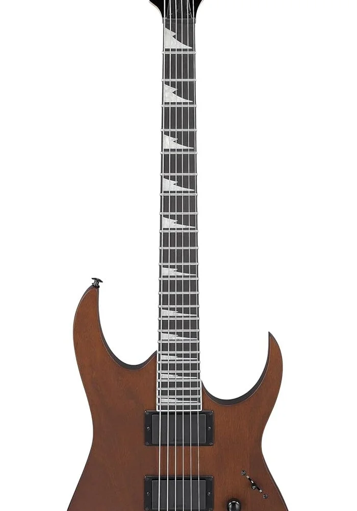 Premium 6-String Electric Guitar Walnut Flat Finish Professional Solid Body Instrument (Walnut Flat) ldocu