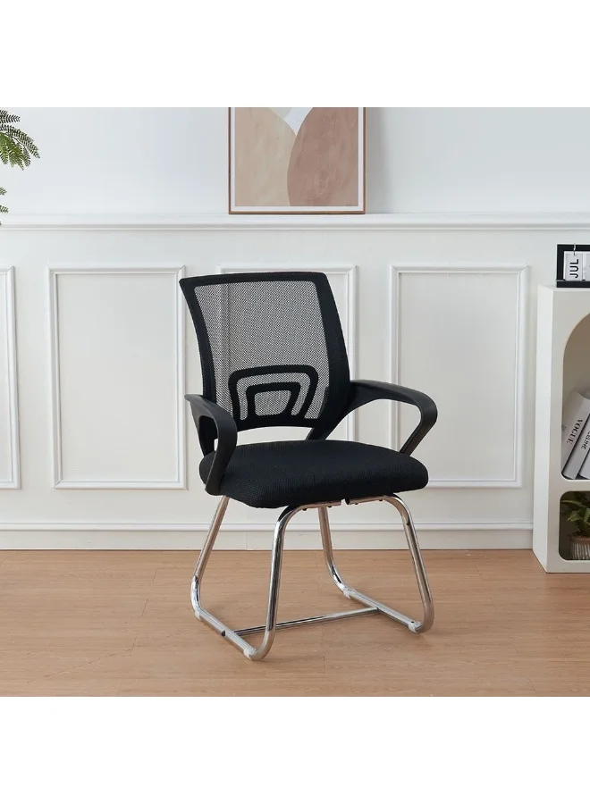 Danube Home Herald Visitor Chair Premium Ergonomic Office Seating (Black) glrhj