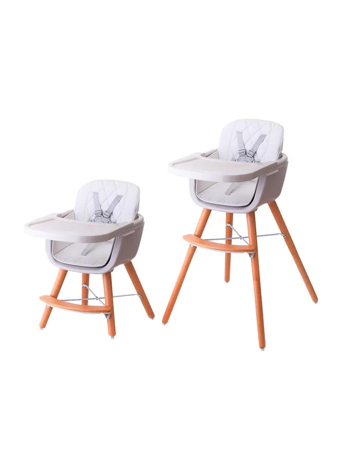TEKNUM Premium Dual Height Wooden High Chair (White, 1 Piece) dqgjh