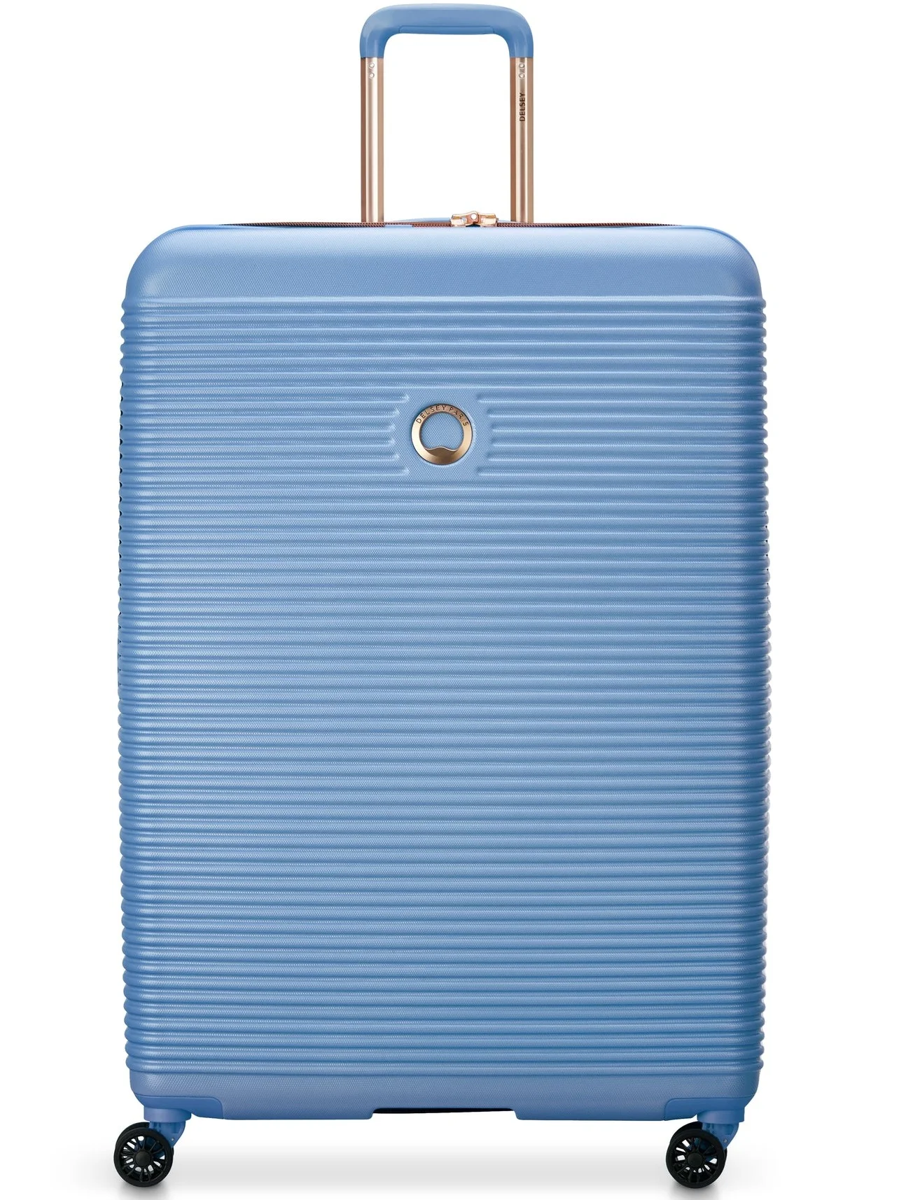 Freestyle Hardside Expandable Check-In Luggage Trolley with 4-Double Wheels (Sky Blue, 82 cm) 7hl9z