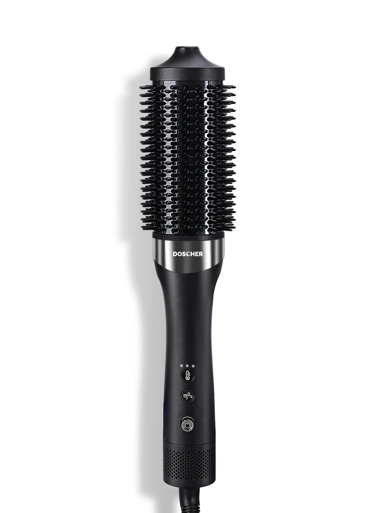DOSCHER 1000W Hot Air Brush Oval Hair Dryer Brush with Negative Ion Technology and 3 Speed Settings (40mm) ss3ny
