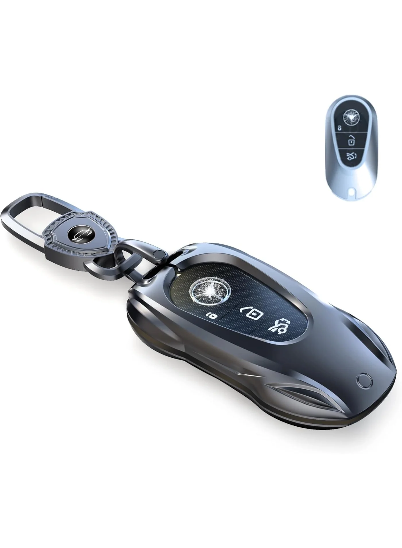 NOSKIN Premium Remote Key Fob Cover Case Protective Shell for Luxury Vehicle Keys (Classic Black, 1 Piece) axx2i