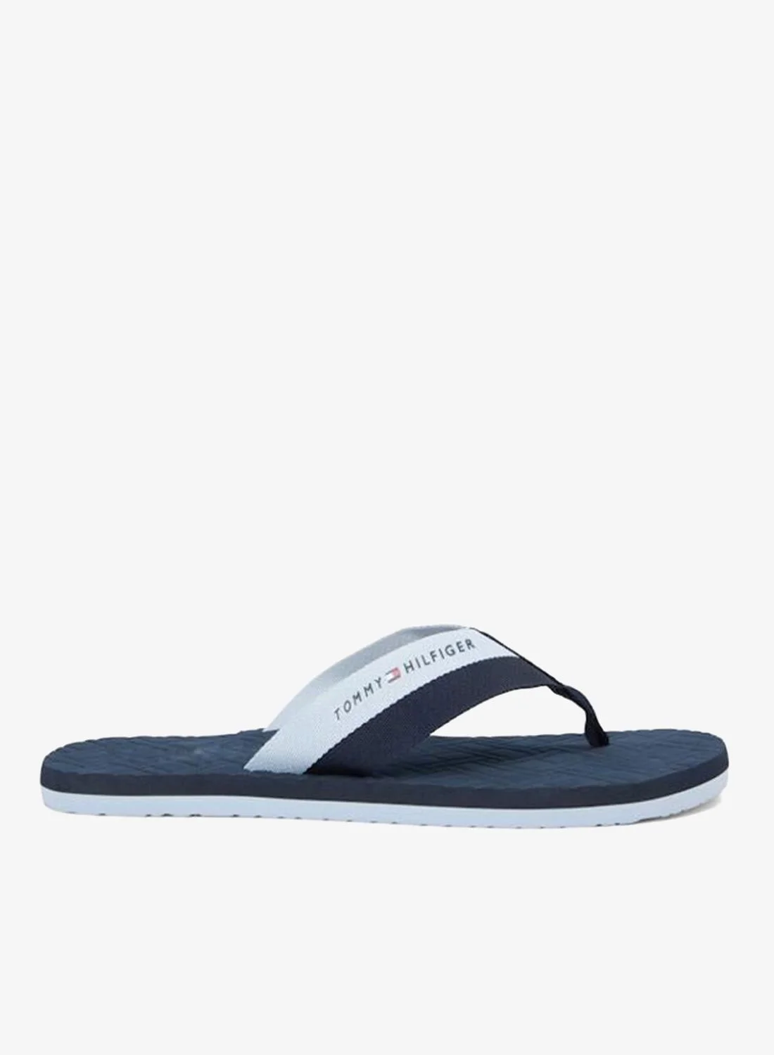 Premium Webbing Strap Flag Embossed Flip-Flops Comfortable Casual Summer Sandals for Men (Navy, 42 EU) 99etw