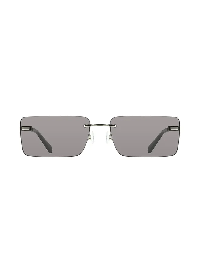 Premium Metal Frame Sunglasses for Men and Women (Silver and Black, 61mm) o4bxm