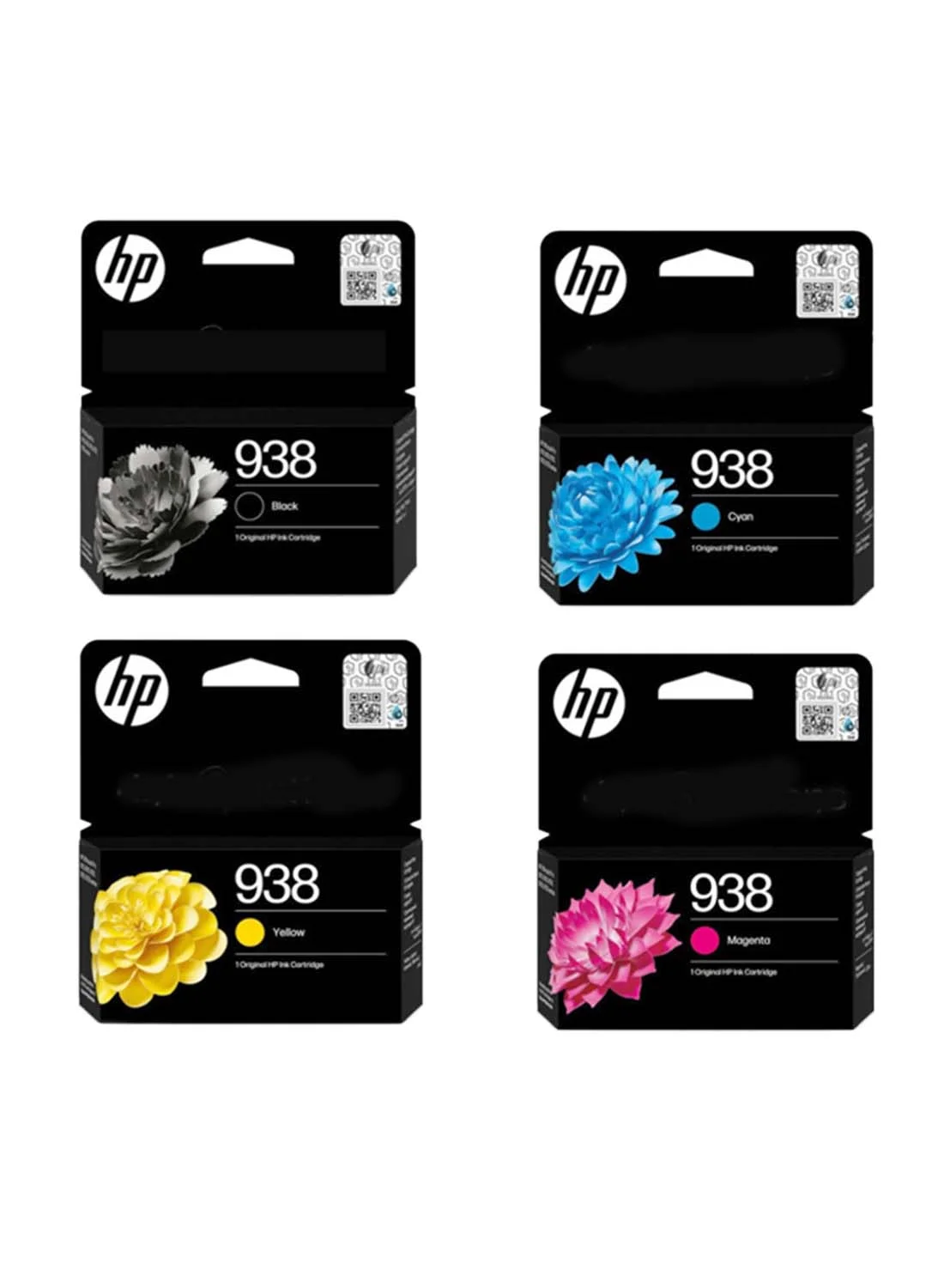 Premium Ink Cartridge Set for Wide Format Office Printers (4-Pack, Black/Cyan/Magenta/Yellow) 2u7ct