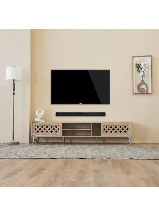 Danube Home Como Entertainment TV Cabinet Media Console Table for Living Room (Sonoma Oak, 160x40x44.5 cm) thyiz