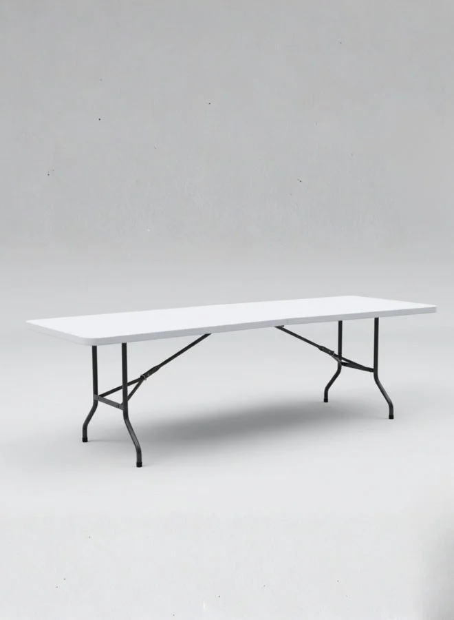 Marcolo 240cm Folding Table Heavy Duty Portable Centerfold Design Extra-Large Plastic Table for Events and Office (240cm) mu5qy