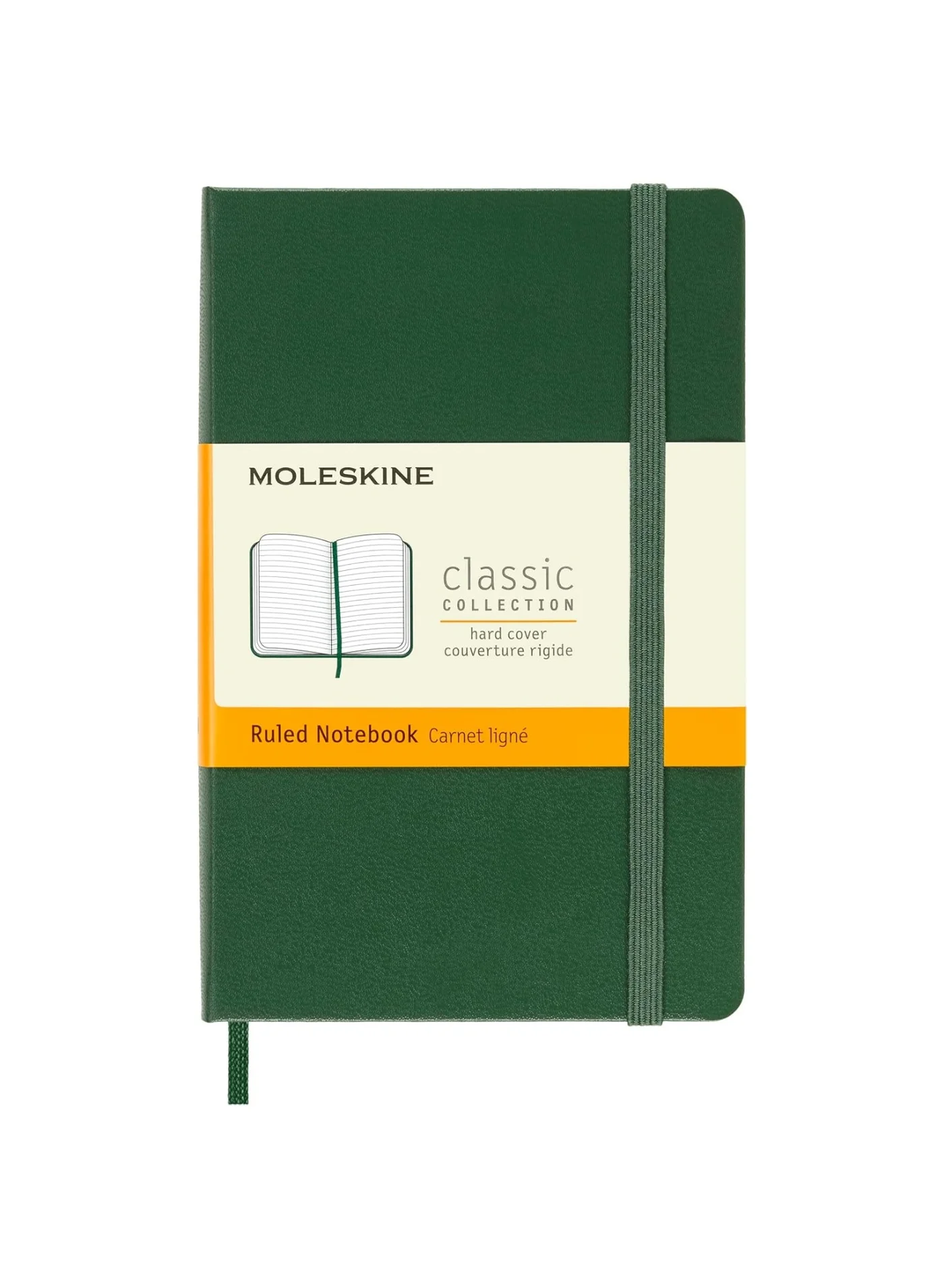 Premium Hardcover Ruled Notebook Pocket Size (Myrtle Green, 9x14cm) g1ezt