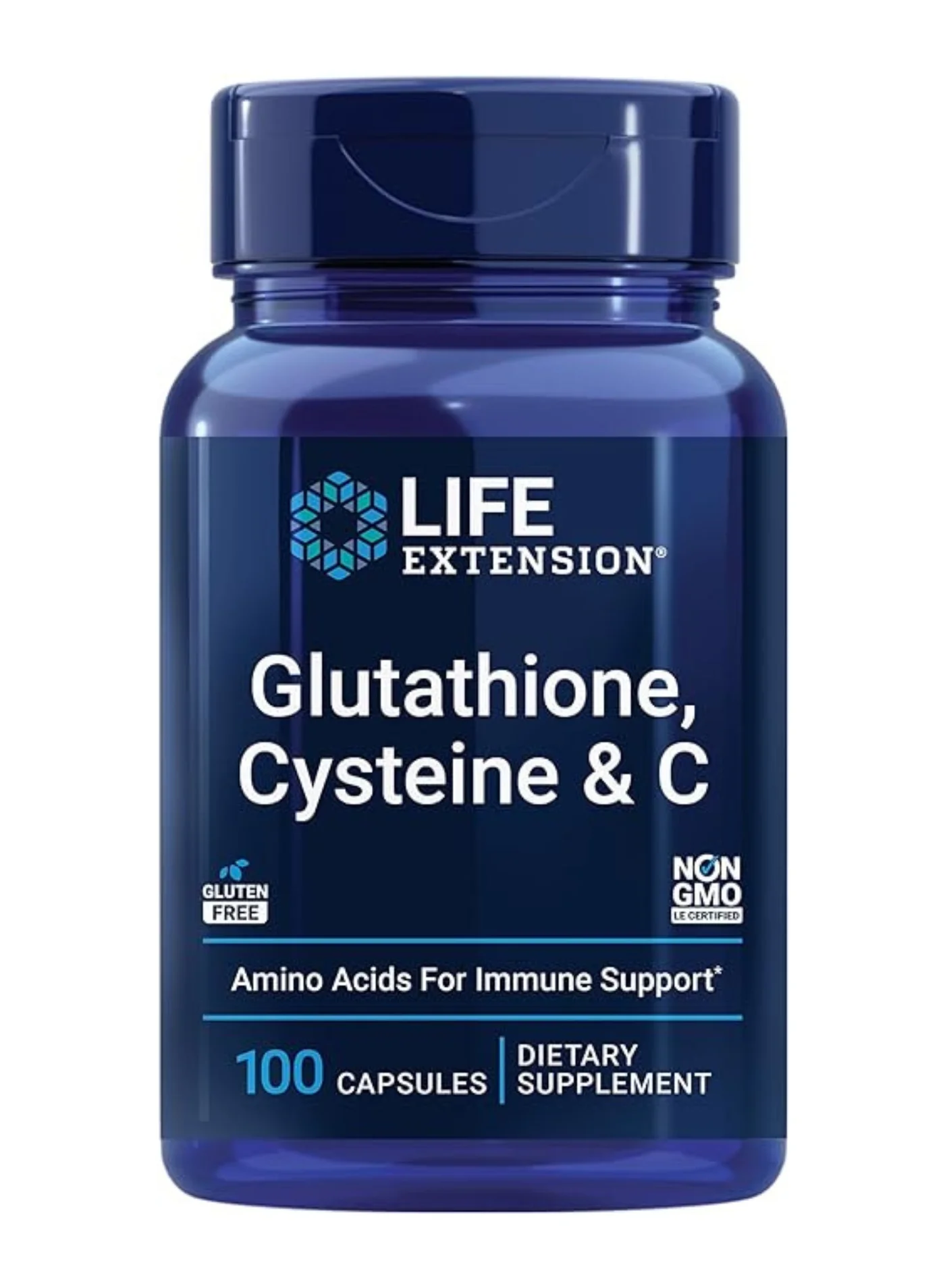 Life Extension Glutathione Cysteine and Vitamin C Antioxidant Supplement (100 Veg Capsules) 953yn