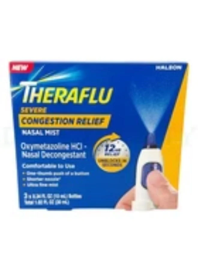 Premium Nasal Congestion Relief Mist (3 Pack, 10 mL Each) - Fast-Acting Formula for Clear Breathing vsd8g