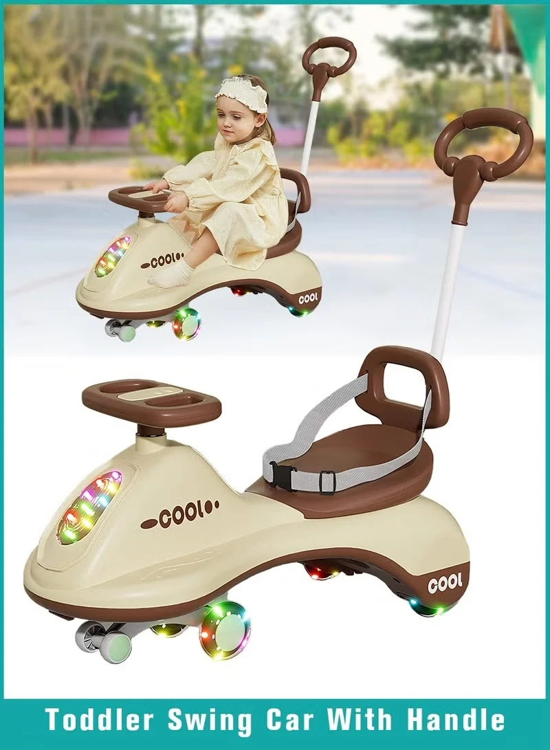 HOOKOR Ride-On Push Car for Kids with Safety Belt, Music, and Storage (1-6 Years, Red) pomg7
