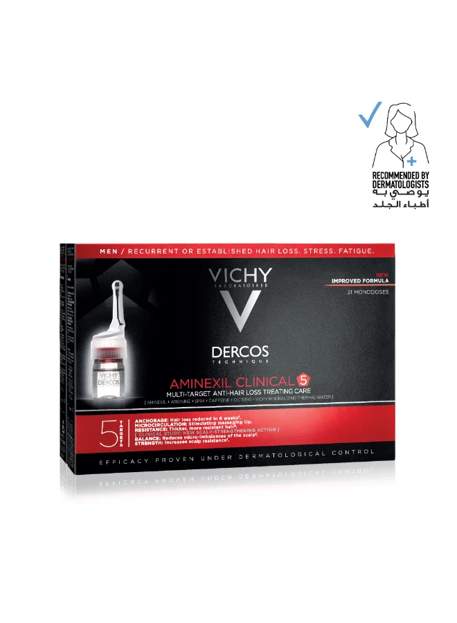 Dercos Aminexil Clinical 5 Hair Density Treatment For Men (21 x 6 mL) wlxy2