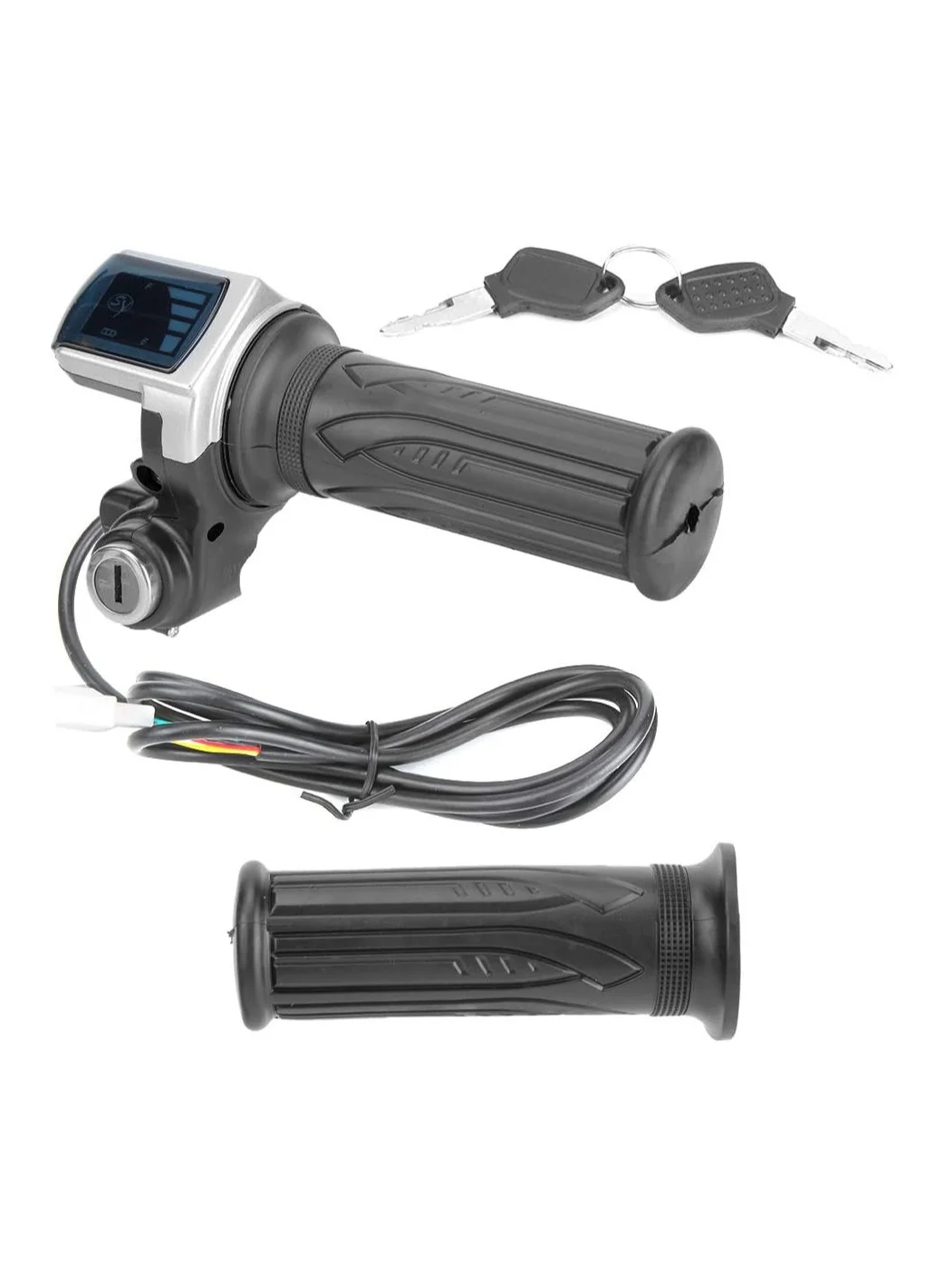 FIRST PRO Electric Bike Half-Twist Throttle Grip with LED Power Indicator and Key Lock (36V) nilmh