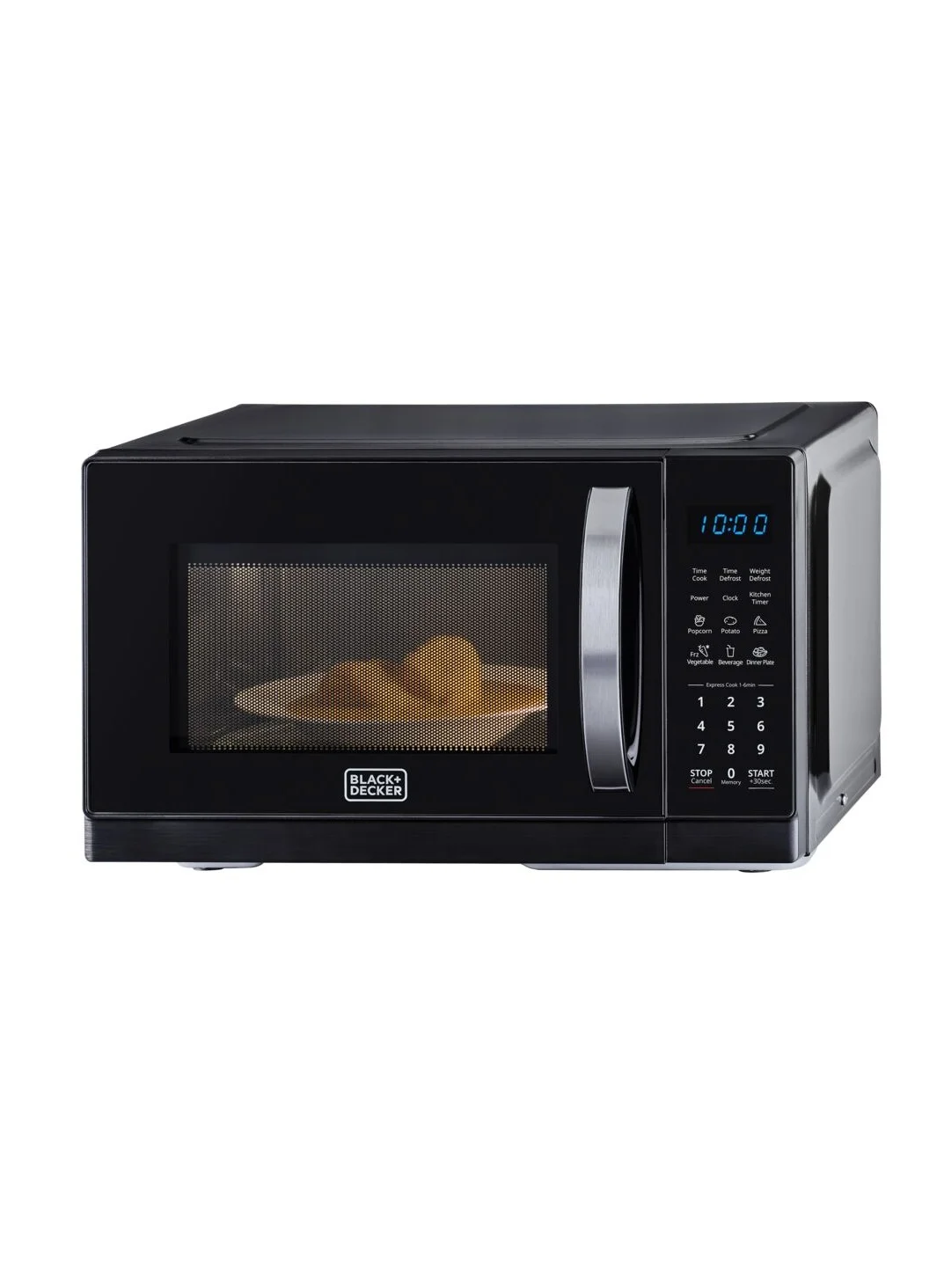 Black+Decker Digital Microwave Oven (25L, 900W) Freestanding Countertop Kitchen Appliance with LED Display and Child Lock (Black) ynkab
