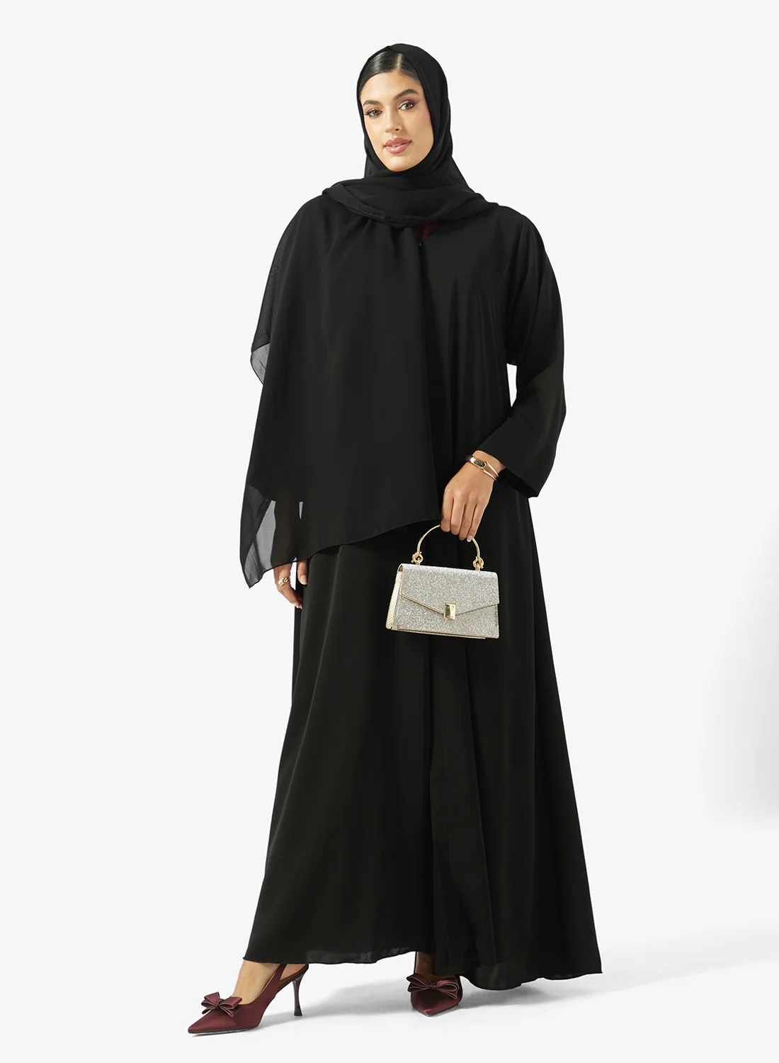 Khizana Basic Abaya With Matching Sheila Premium Modest Wear For Women (One Size) 2vay4