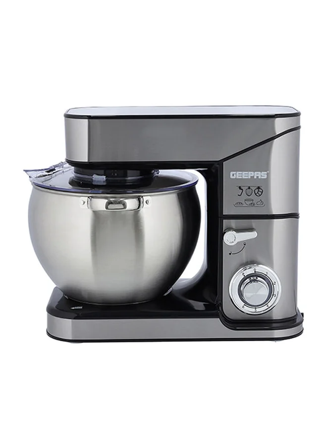Geepas Kitchen Machine Stand Mixer with 10L Stainless Steel Bowl and 6 Speed Control (Silver, 10 L) 2hi8t