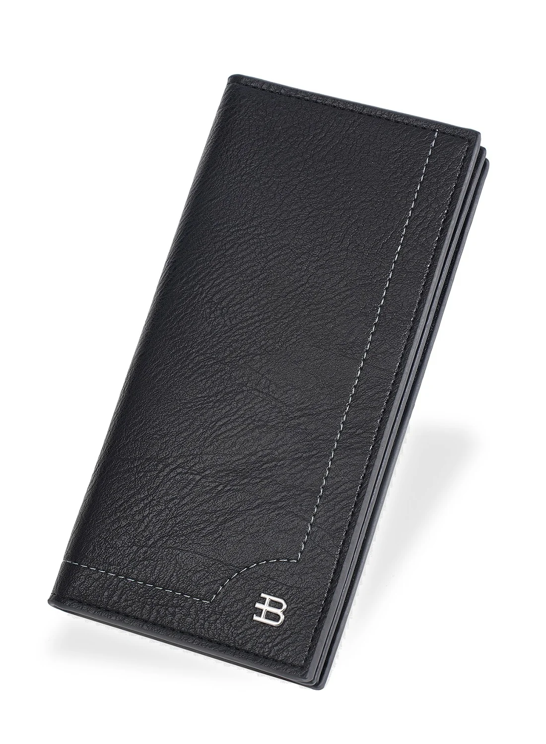 Baellerry Men's Long RFID-Blocking Wallet, Premium Business Billfold with High Capacity for Cards and Cash (Black, 19 cm x 9 cm) 0l13n