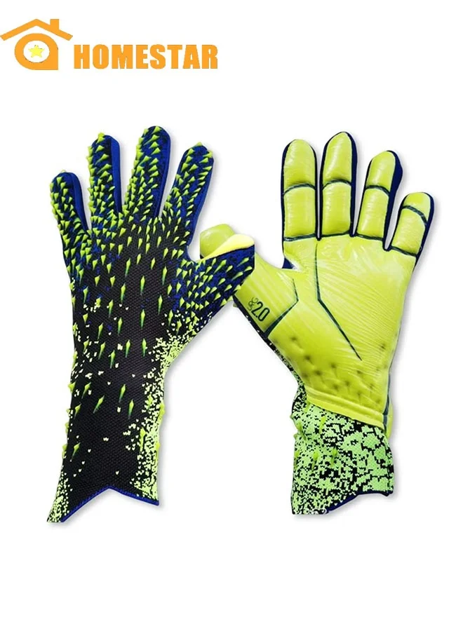 HOMESTAR Professional Goalkeeper Gloves Abrasion-Resistant Non-Slip Grip with Wrist Support (Size 7) 6sbmh