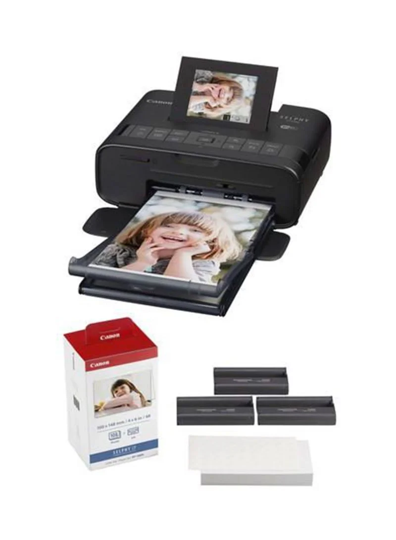 Compact Photo Printer Paper and Ink Set (108 Sheets, Black) higk6