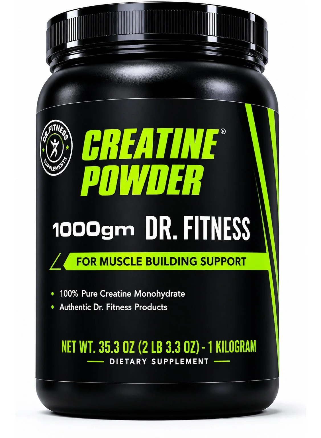 DR.FITNESS Creatine Monohydrate Powder Premium Fitness Supplement for Muscle Support (Unflavored, 1 kg) xj2j7