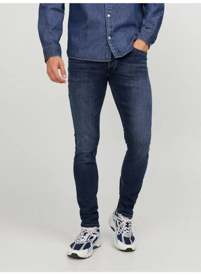 JACK & JONES Casual Slim Fit Jeans Premium Denim Trousers for Men (Blue, 32W x 32L) q407y