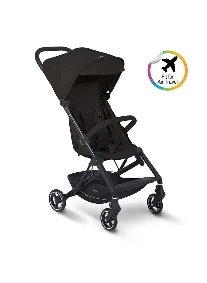 Nurtur Pixel Compact Travel Stroller with Aluminium Frame and Leatherette Details (Black, One Size) rkaf0