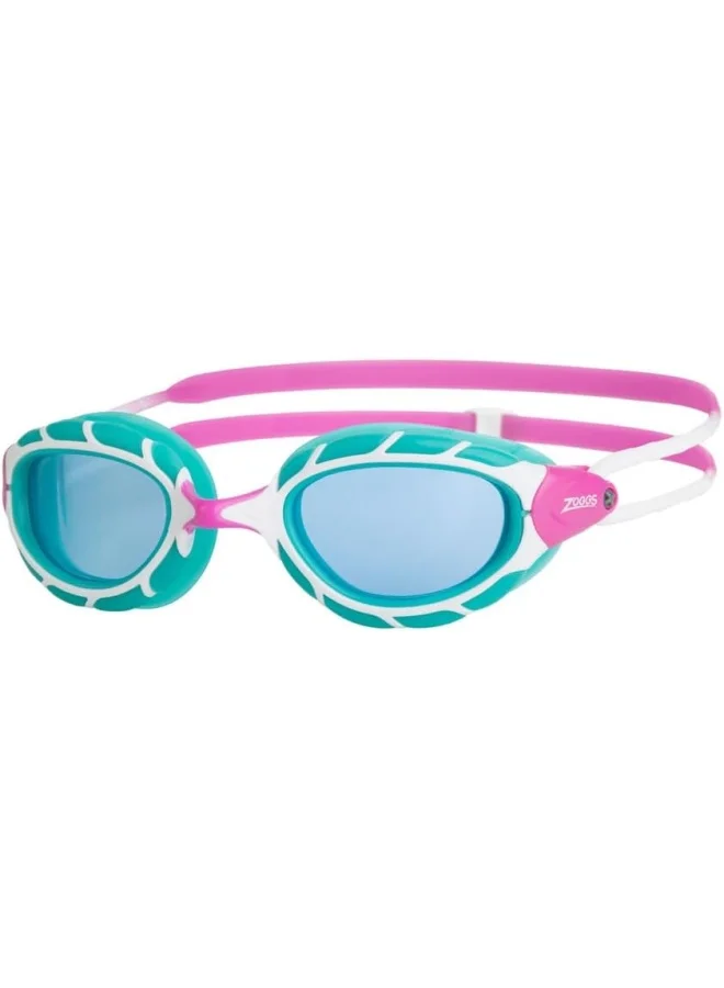 Zoggs Predator Junior Swimming Goggles (Pink, Turquoise, Tint Blue, One Size) nxqg2