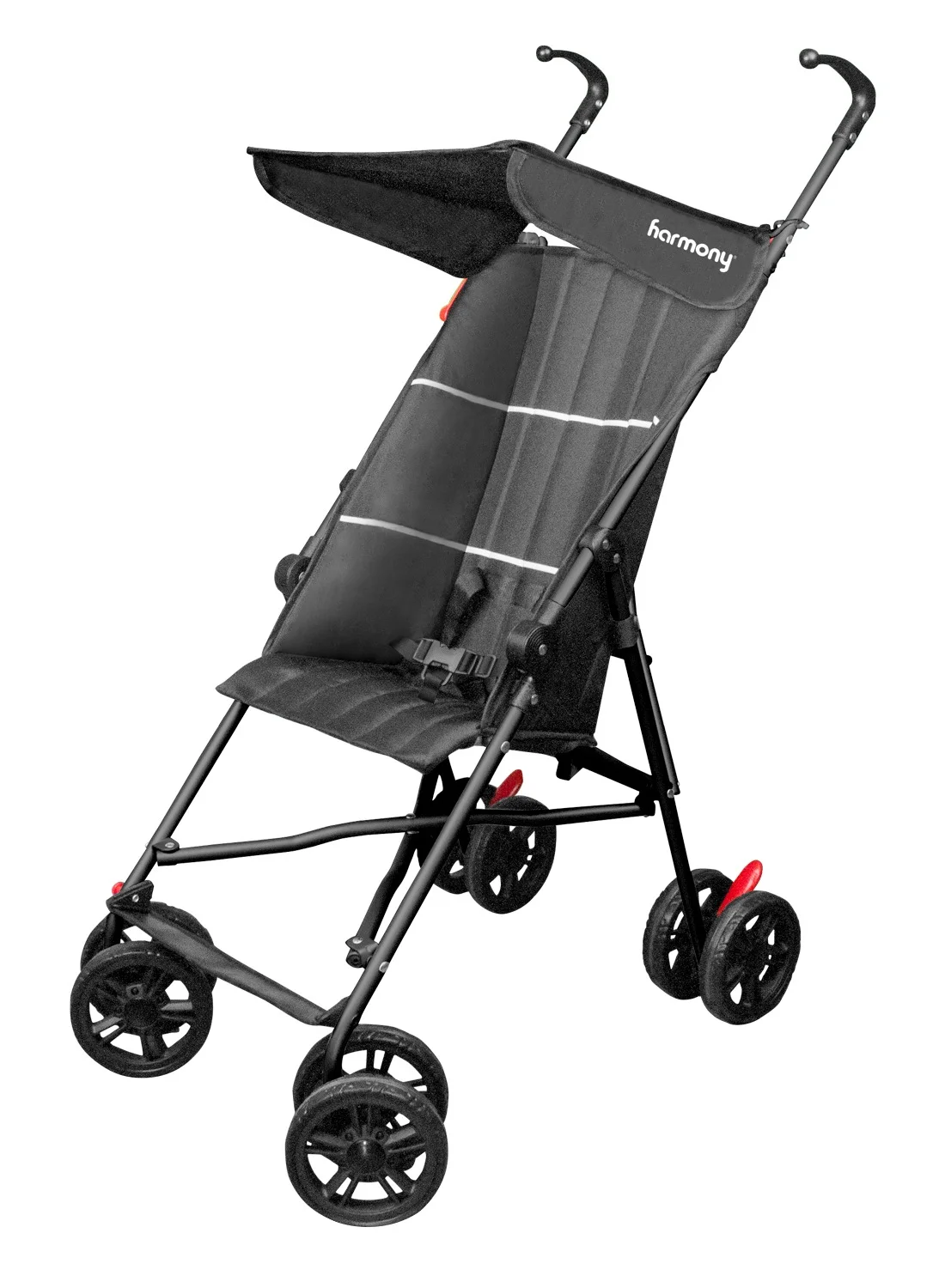 Harmony Versa Umbrella Fold Luxury Stroller Lightweight Compact Design with 3-Point Harness and Suspension Wheels (One Size) l2w9v