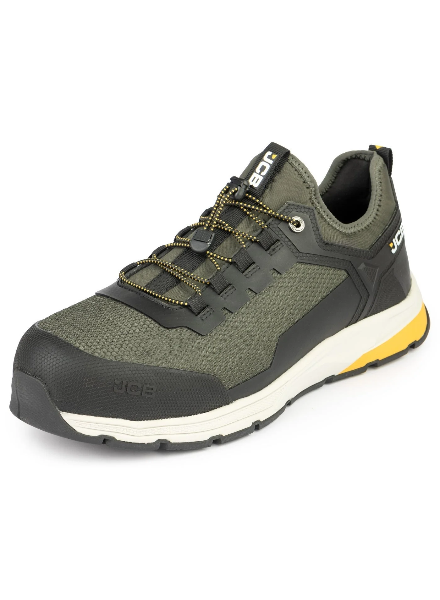 JCB Slip-On Safety Sneakers Composite Toe Waterproof Oil Resistant Work Shoes (Black, 42 EU) ae4kv