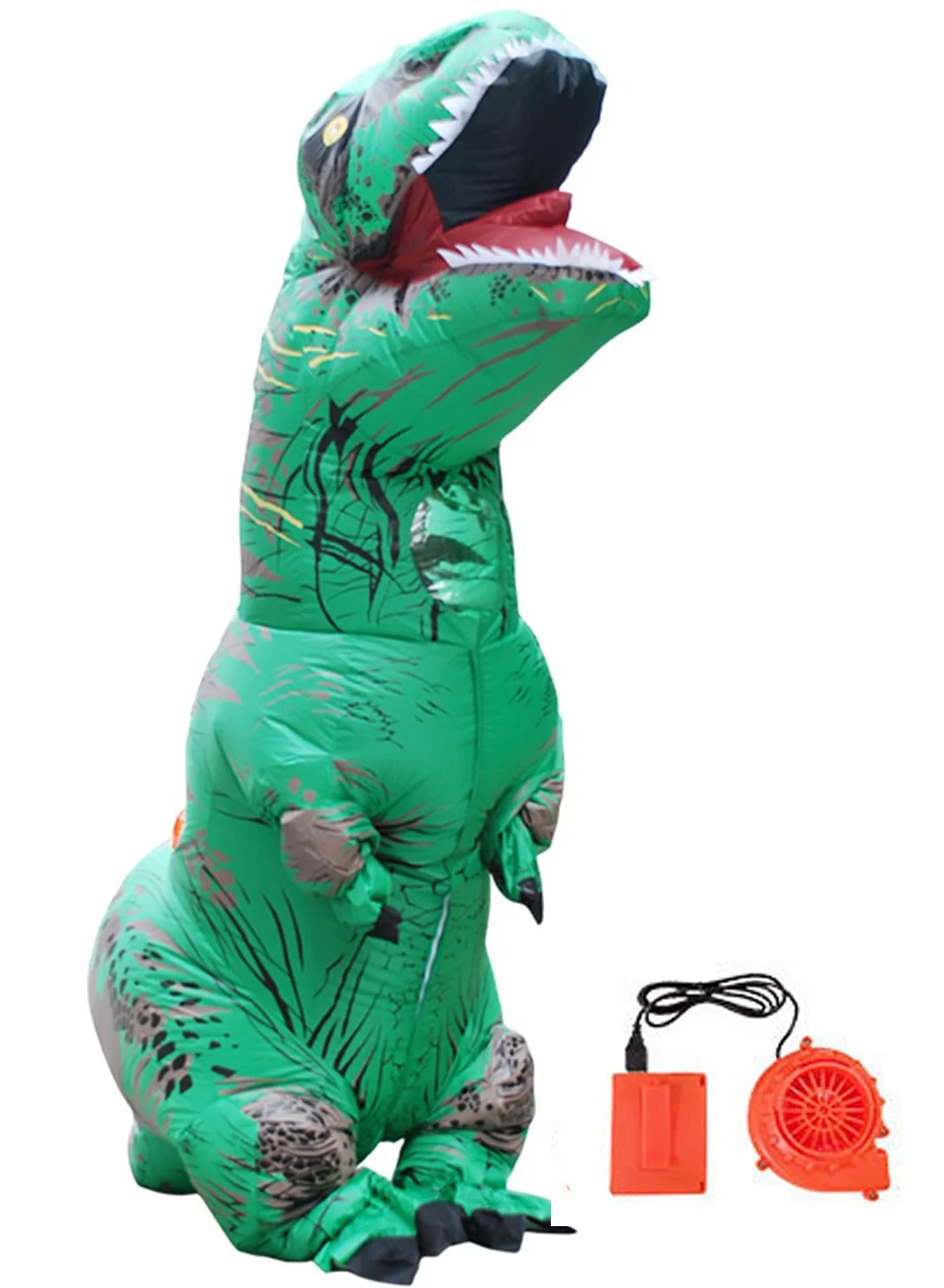Loquat Inflatable Dinosaur Costume Full Body Suit Premium Polyester Blow Up Outfit for Cosplay Party Festivals (Adult, 150cm-190cm) w6xj9