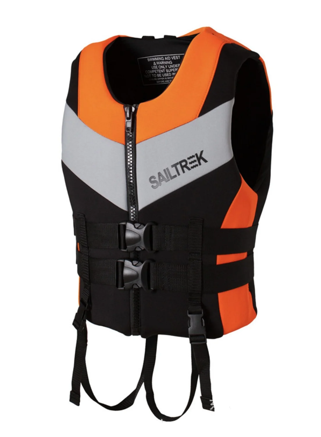 SAILTREK Neoprene Buoyancy Aid Swim Vest Premium Water Sports Safety Jacket with Adjustable Safety Strap for Snorkeling Kayaking (Adult, Black) l8vym