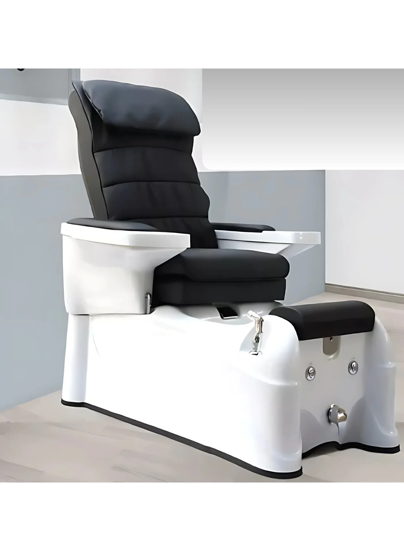 Premium Electric Spa Massage Chair with Foot Tub and Remote Control (Black, Adjustable) tlzuq