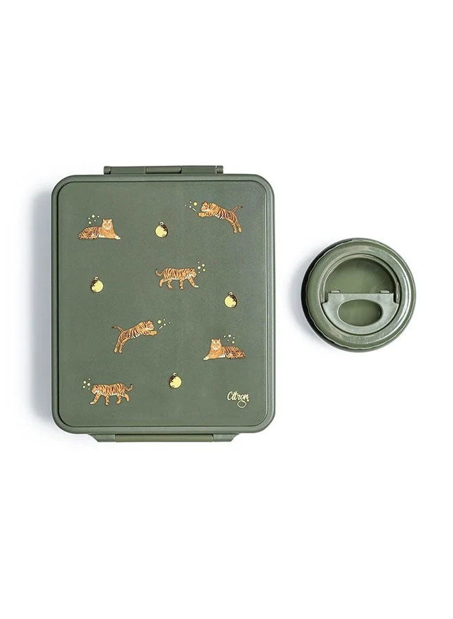 Citron 4-Compartment Kids Grand Lunch Box Leak-Proof Food Container (Tiger, 1900 mL) fa5c4