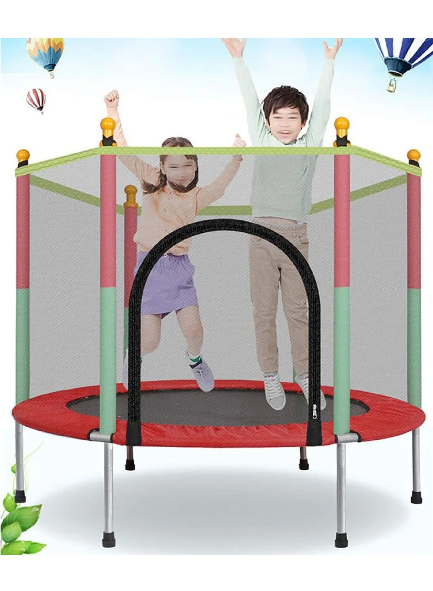 Rock Pow Indoor Trampoline with Safety Guardrail Premium Fitness Bouncer for Kids and Adults (120 cm) 2qwf8
