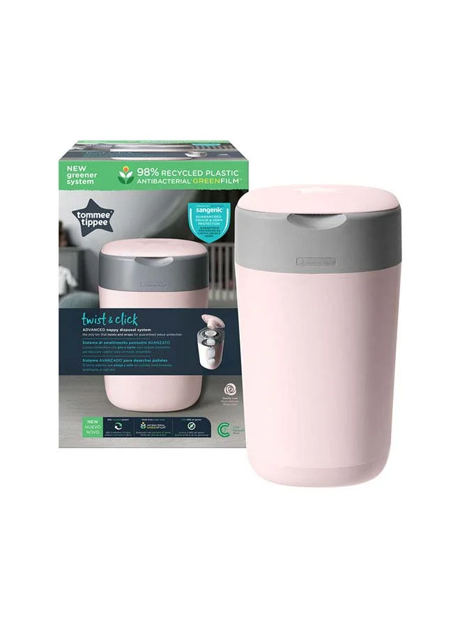 Advanced Nappy Disposal Bin System with Antibacterial Refill Cassette (Blue, 1 Pack) xuckr