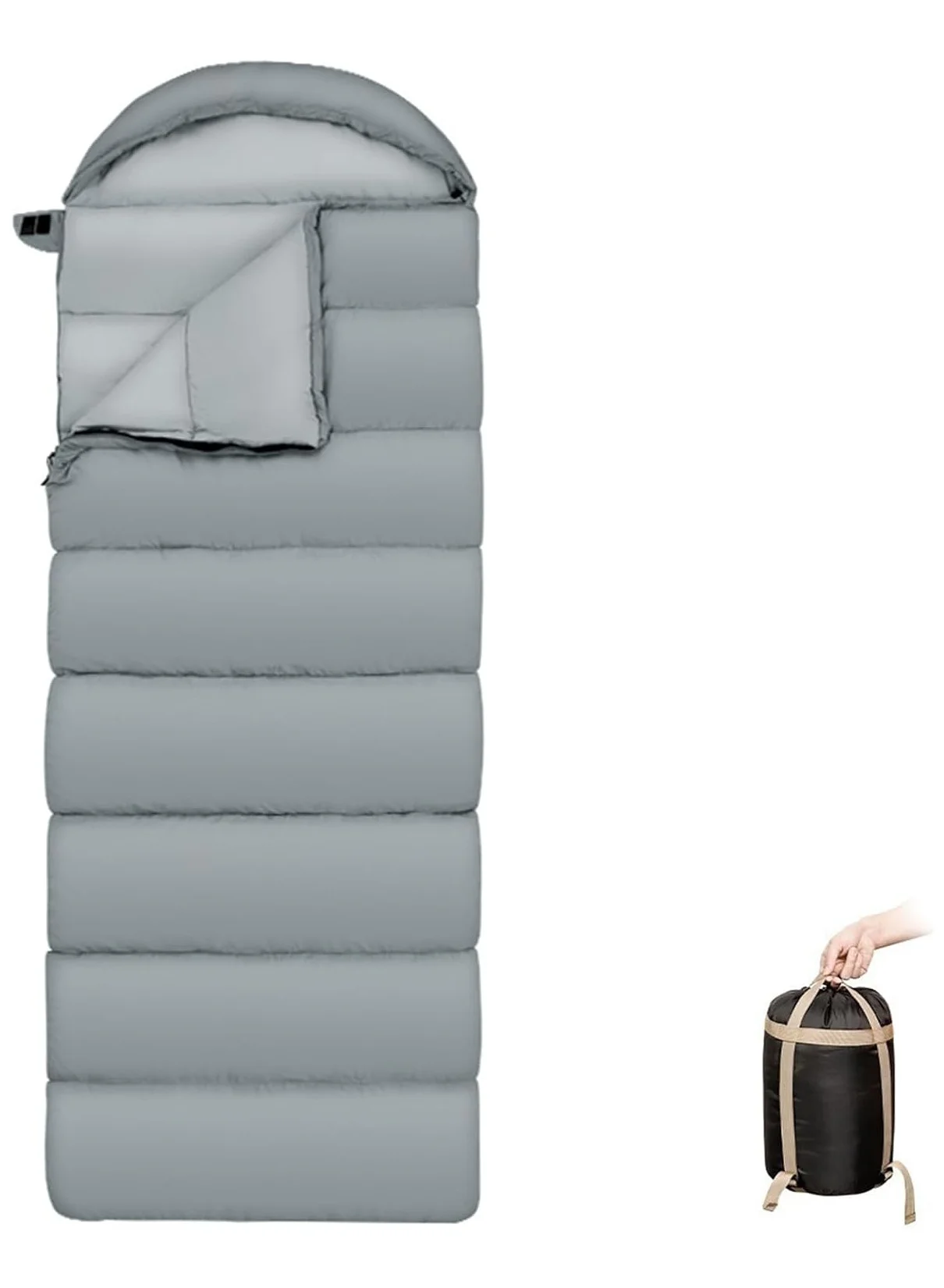 AUTOYSUR Outdoor Sleeping Bag for Camping and Hiking (Grey, 2.4kg) 56wg4