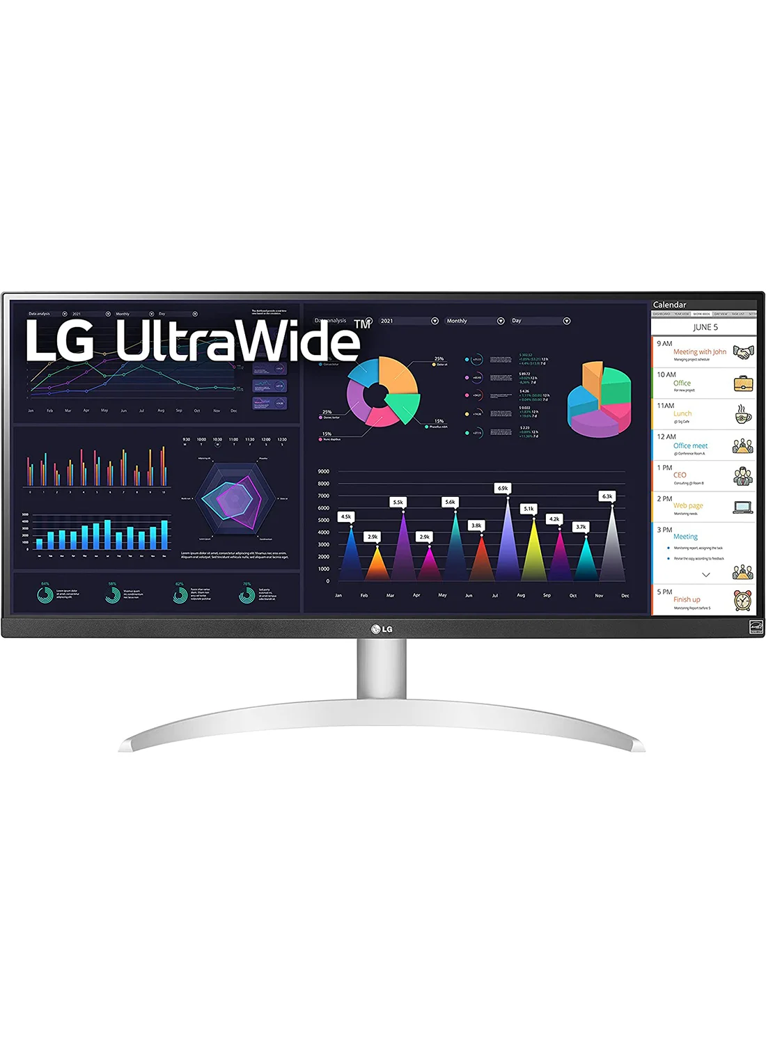 Ultra-HD 29-Inch UltraWide Full HD IPS Monitor 100Hz 21:9 Display with USB Type-C and Built-in Speakers (Silver, 73.66 cm) hfdbf