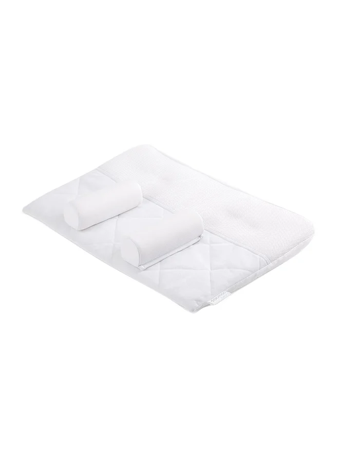 Premium Sleep Back Positioner for Infants Ergonomic Support (White, 1 Piece) 7h8xs