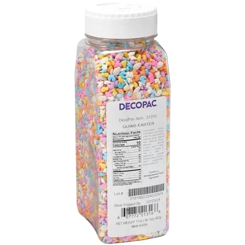DECOPAC Easter Animal and Egg Shaped Edible Sprinkles Premium Cake Decoration Topping (Multi-Color, 482g) mp5pv