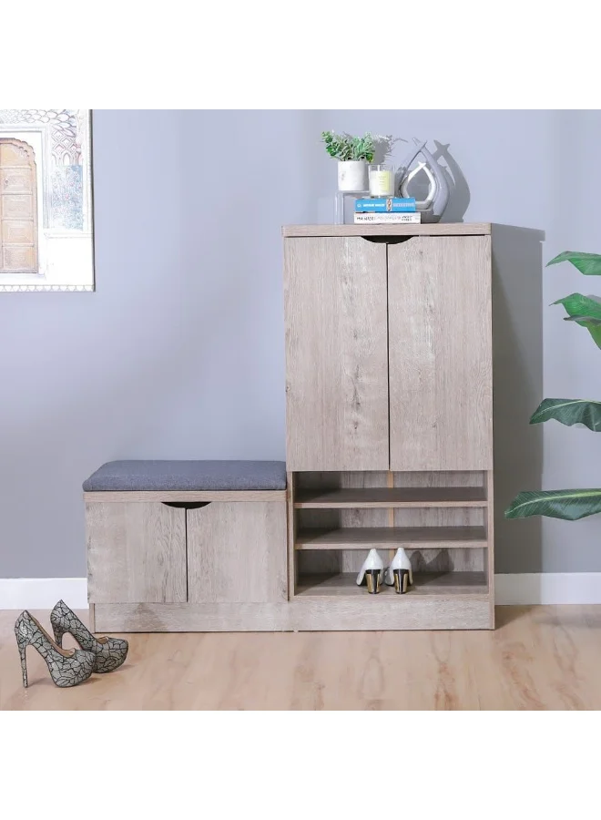 Danube Home Alegra Shoe Cabinet (23-Pair Capacity, Engineered Wood, Modern Storage Organizer) fi4qi