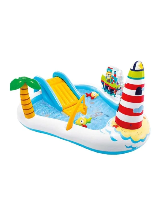 Inflatable Fishing Fun Play Center Pool with Slide and Accessories (188x218x99cm) 45ofe