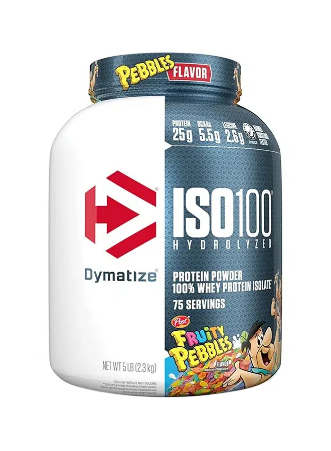 Dymatize ISO 100 Hydrolyzed Whey Protein Isolate Powder, Fruity Pebbles Flavor, Premium Muscle Support (2.3kg) tqmop