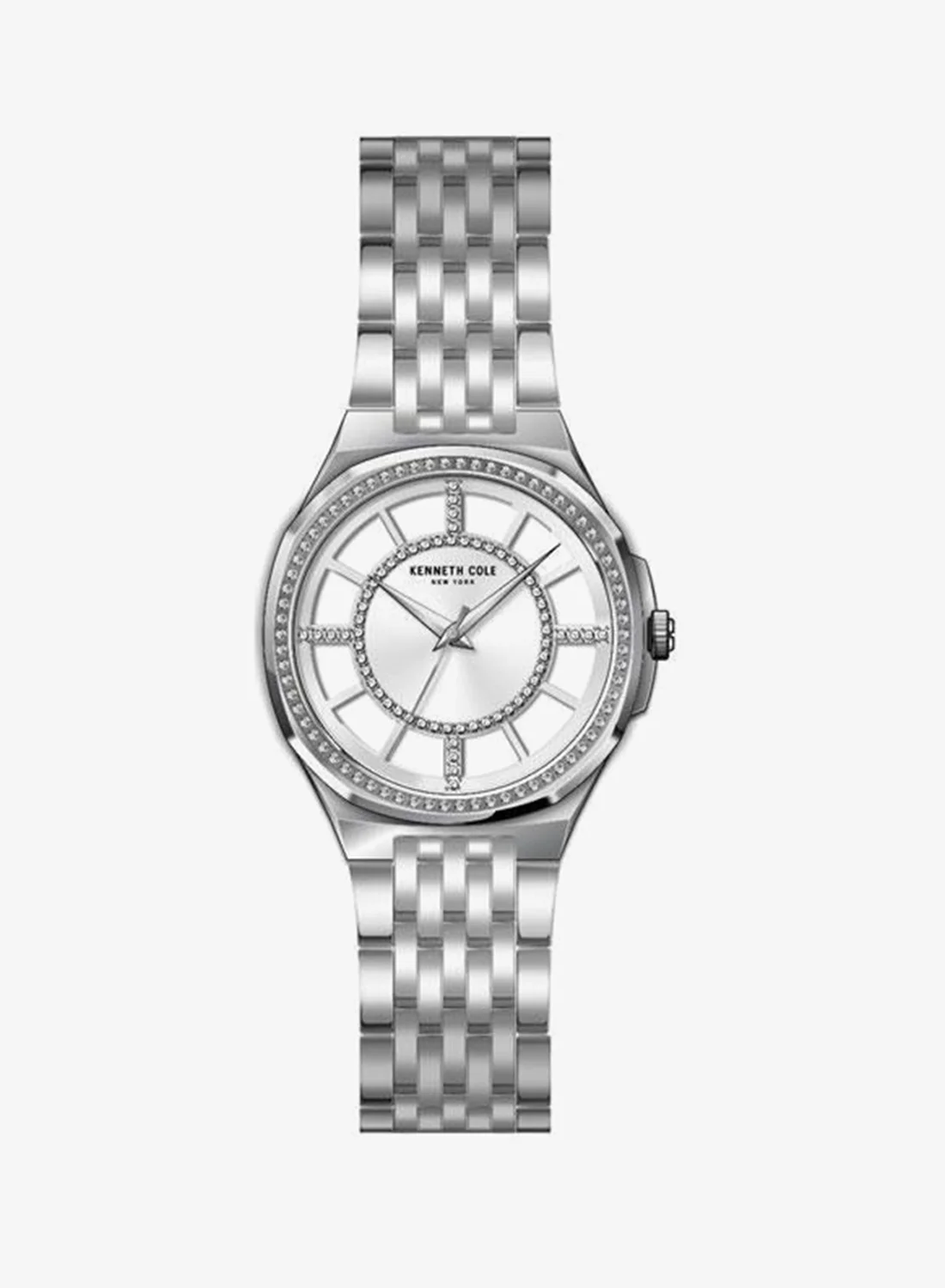 Premium Quartz Women's Watch with Stainless Steel Bracelet and Silver Dial (36mm) kfduz