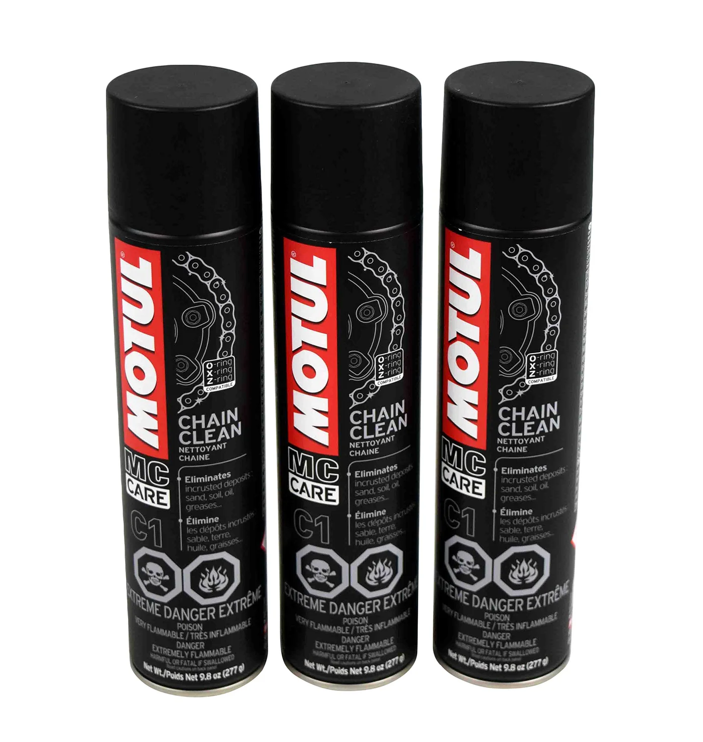 Premium Chain Cleaner Spray for O, X and Z-Ring Motorcycle Chains (400mL, 3 Pack) z5ay7