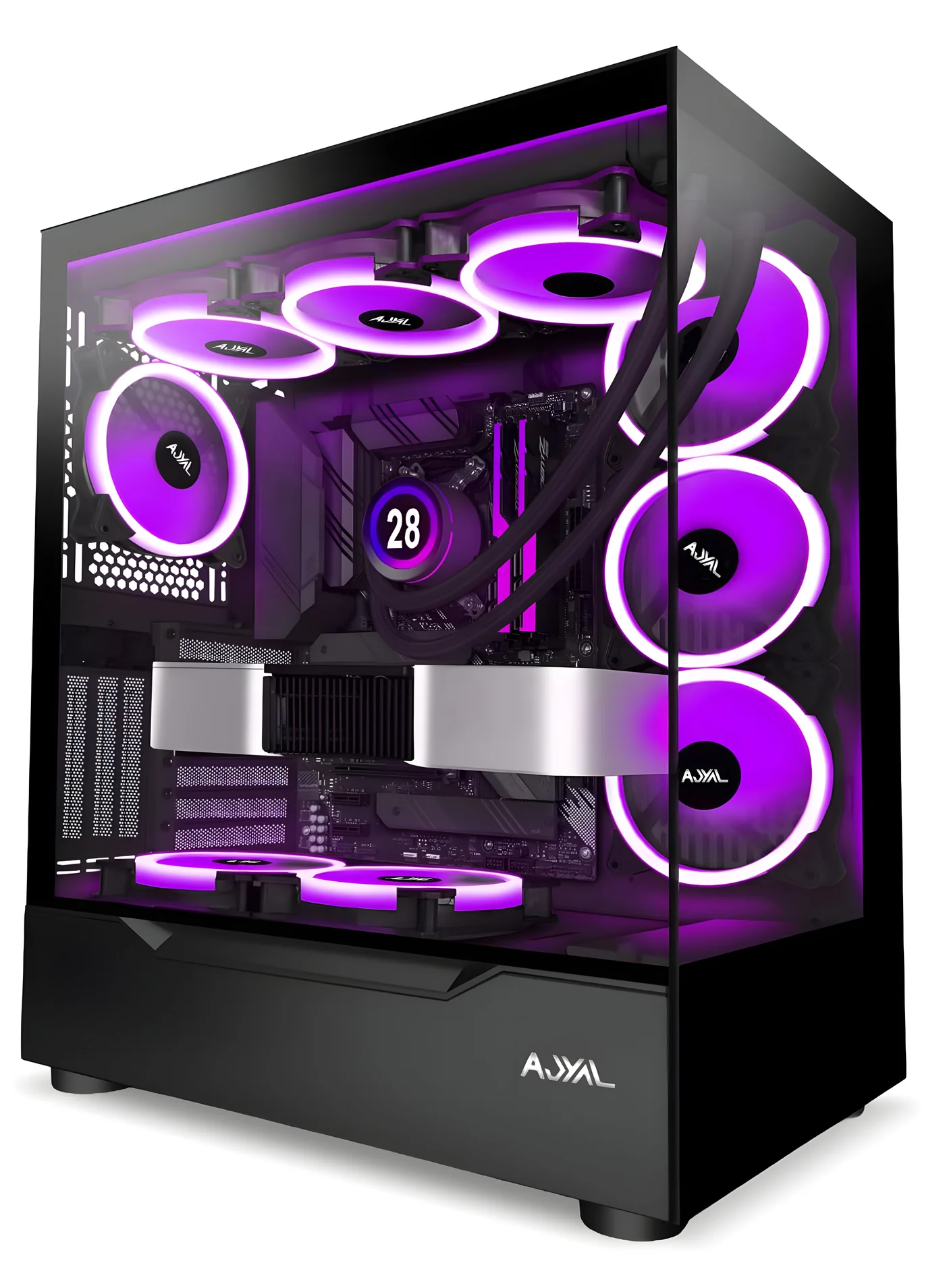 AJYAL Premium Gaming PC Desktop (Intel Core i5-12400F, 8GB Graphics, 16GB RAM, 1TB SSD, Windows 11 Pro) Black khz2p