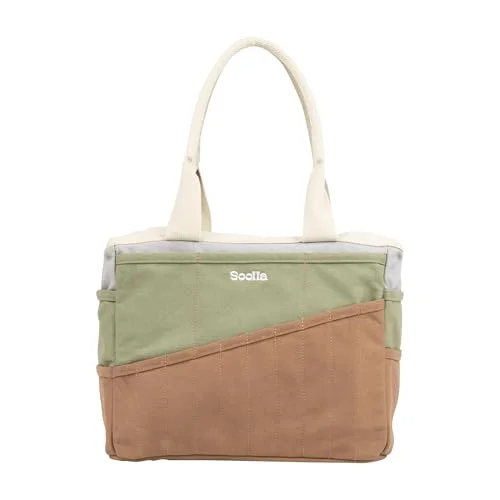 Soolla Studio Pottery Tool Bag Canvas Art Supply Organizer with 30 Pockets for Crafting and Knitting (Large) tgezc